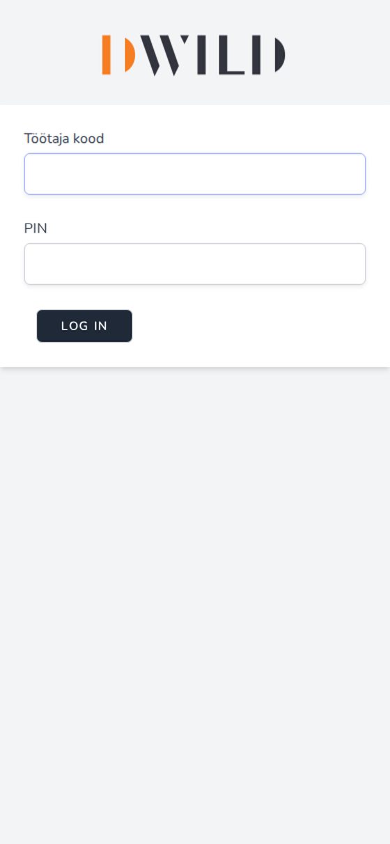 DWILD – production app for workshop staff – mobile view