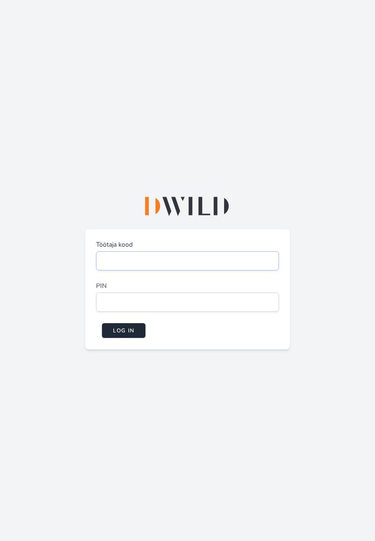 DWILD – production app for workshop staff – tablet view