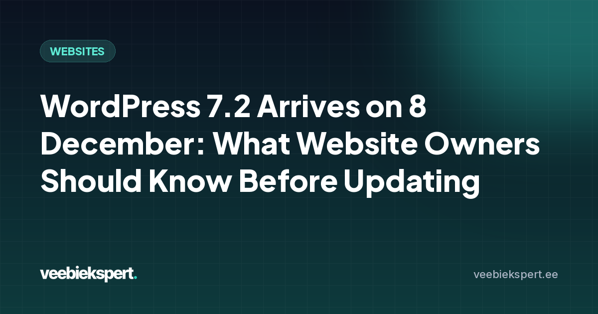 WordPress 7.2 Arrives on 8 December: What Website Owners Should Know Before Updating